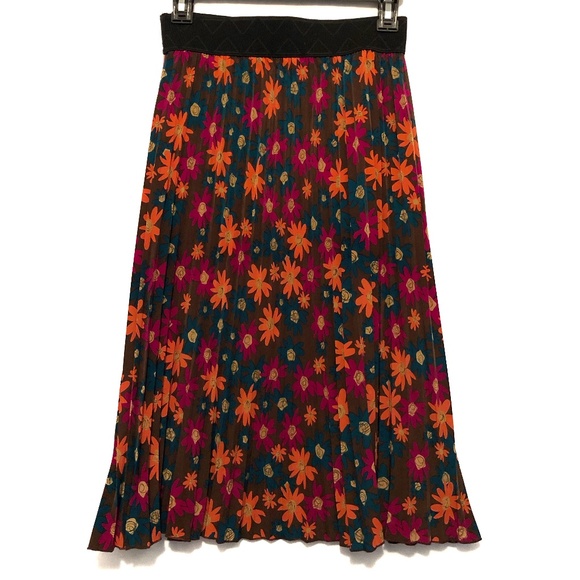 LuLaRoe Colorful Floral Midi Jill Skirt - Picture 2 of 5